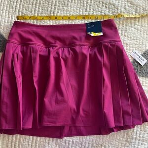 Women's Fuchsia Active Pickleball Tennis Skirt Size L High-Rise w/ Pocket